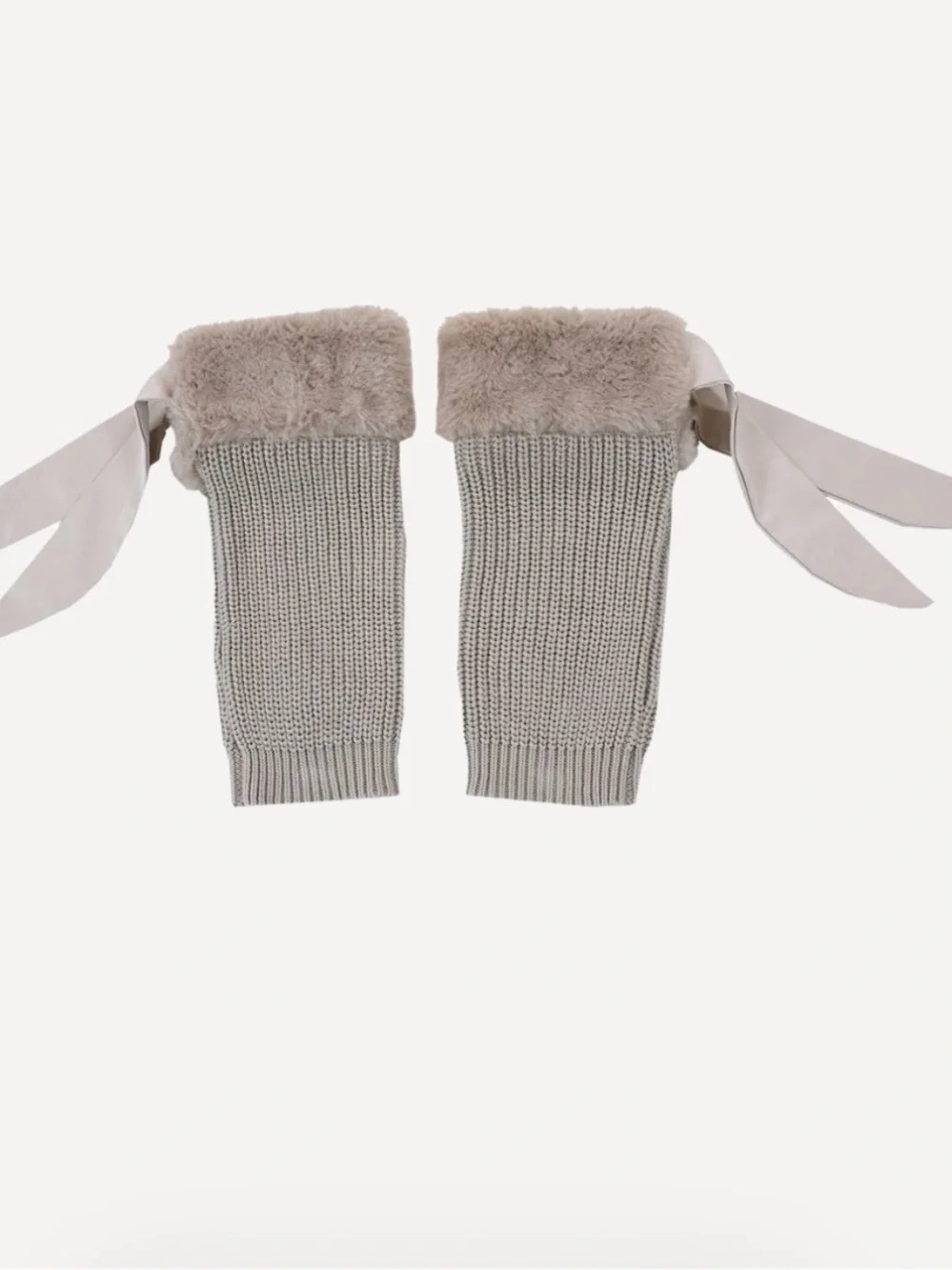 Donsje Teddy Taupe Leg Warmers for Kids